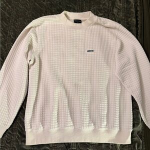 White Fox Boutique Textured White Sweatshirt